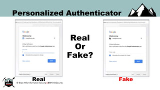 Personalized Authenticator
Real
Or
Fake?
FakeReal
 