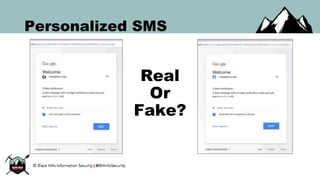 Personalized SMS
Real
Or
Fake?
 