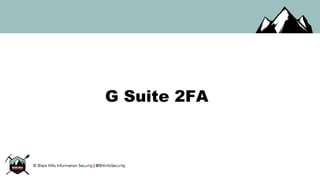 G Suite 2FA
 