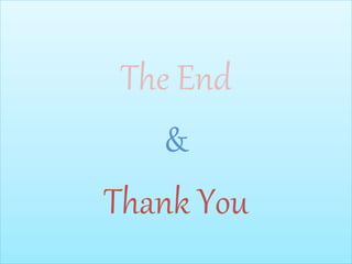 The End
&
Thank You
 