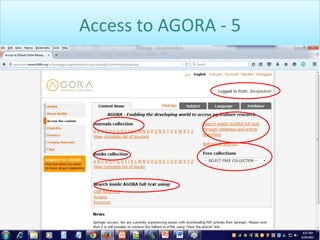 Access to AGORA - 5
 