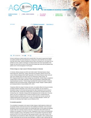 WOMEN IN SCIENCE
FORUM
L’ORÉAL-UNESCO AWARDS FELLOWSHIP
PROGRAMS
SCIENCE FOR A
BETTERFUTURE
ABOUT
AGORA
Facing the challen...