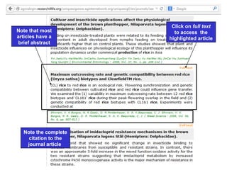Click on full text
to access the
highlighted article
Note that most
articles have a
brief abstract
Note the complete
citation to the
journal article
 