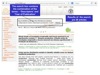 Results of the search
are 26 articles
The search box contains
the combination of the
terms – ‘Descriptors’ and
‘Year of Publication’
 
