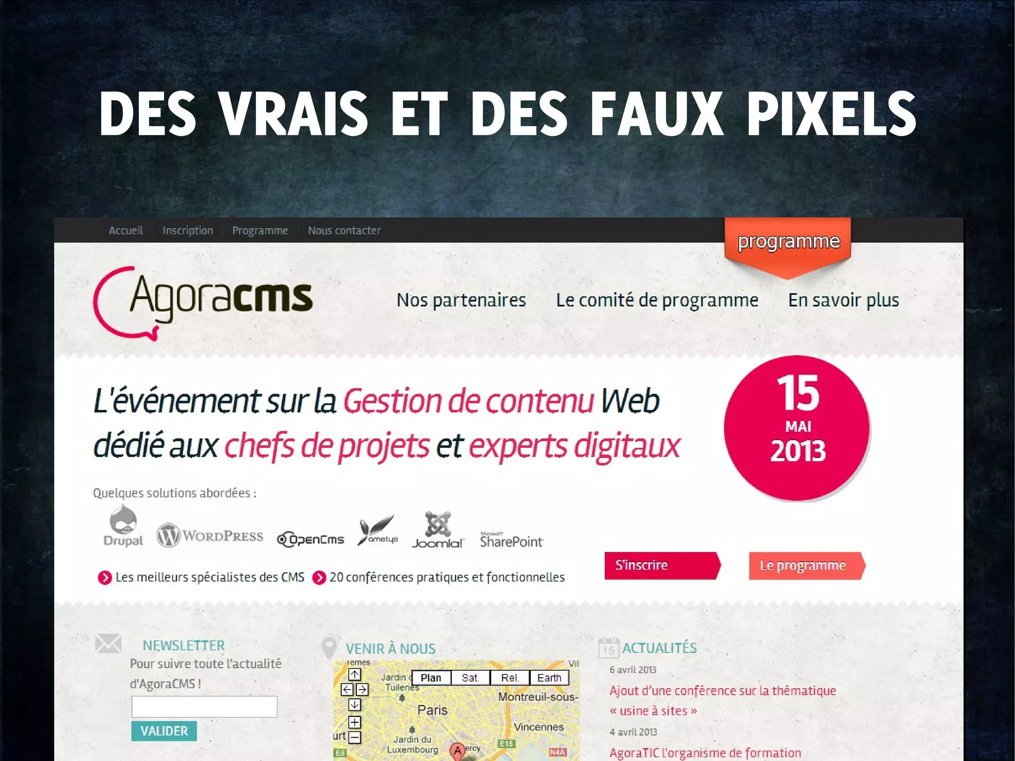 DES VRAIS ET DES FAUX PIXELS
 