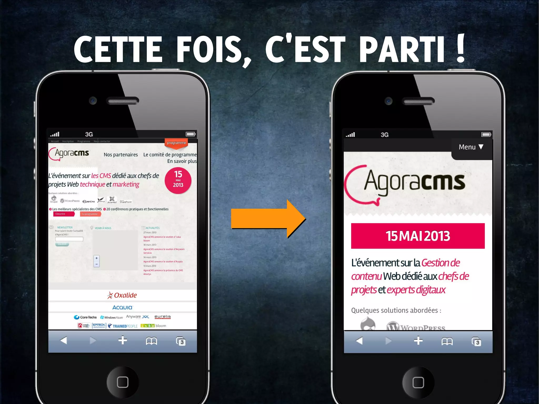 CETTE FOIS, C'EST PARTI !
 