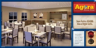 Festas, brincadeiras e
                  muita felicidade. Em
                  espaços como o Salão de
                  Festas do Agora, viver e
                  comemorar em família
                  tem tudo para ser
                  inesquecível.


salão de festaS
 