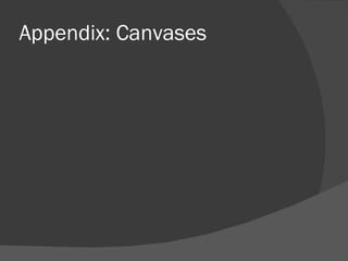 Appendix: Canvases 