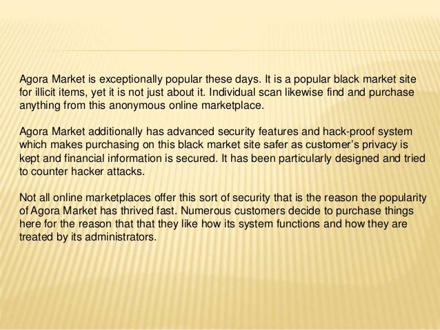 Agora darknet market