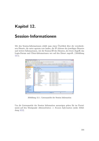 Kapitel 4. Serverpapierkorb

  2. Filter so setzen, das Sie das Objekt in der Liste markieren knnen
                                                                  o

  3. Objekt markieren und dann kopieren

  4. Jetzt das Objekt unter Dateien an den Ort verlinken (Im Menu: Bearbeiten
     - Verlinken ), wo es wiederhergestellt werden soll (verlinken deshalb, weil
     dann alle Beziehungen von und zu diesem Objekt wieder hergestellt werden,
     andere Befehle sind nicht zulssig und es kommt eine Meldung).
                                  a


4.6. Einstellungen in der MetaDB

Die Einstellungen des Serverpapierkorbes werden in der MetaDB unter /MAIN_
MODULE_MANAGEMENT/roi/control/trashcan vorgenommen:

 Entry                        Beschreibung                Standard
 DeleteObjectsExpiration Zeit in Stunden, die ein 168 (7 Tage)
 Time                    gelschtes Objekt im Papier-
                            o
                         korb bleiben soll. Die einge-
                         stellte Zeit muss grer wie
                                             o
                         eine Stunde sein!
                                                       _     _       _
 ExcludeObjectsByName Regular Expression fr al- .*tmp jj $.*doc jj.*bak
                                                u
                         le Dateinamen, die wirklich
                         gelscht werden und nicht in
                            o
                         den Papierkorb geleget wer-
                         den werden sollen.


4.7. Bereinigen des Serverpapierkorbes

Der Serverpapierkorb wird automatisiert (im Standard jeden Nacht um
0.30 Uhr) bereinigt. Dabei werden alle Objekte, deren Verfallsdatum (Ex-
pirationDate) uberschritten wurde gelscht. Das Intervall kann in der Me-
                                    o
taDB mit dem Entry MAIN_MODULE_MANAGEMENT/cronjob/control/[ Services ]
/ExpirationDateService/CronTime angepasst werden.




                                                                              59
 