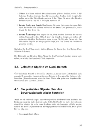 nden sie weiter unten bei der
                                Beschreibung der Typen.
 Beschreibung                   Geben sie hier eine optionale Beschreibung des
                                Eintrags an.


Zeichenkette (String)

Dies ist eine ganz normale Zeichenkette. Der Wert hat kein bestimmtes Format.


Zeichenketten-Liste (String-Array)

Dies ist eine Liste mit Zeichenkette. Die einzelnen Zeichenketten werden durch
zwei Pipes (jj) voneinander getrennt.

Beispiel: Zeichenkette 1 jjZeichenkette 2 jjLetze Zeichenkette in der Liste




                                                                                32
 