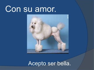 Con su amor.Acepto ser bella.