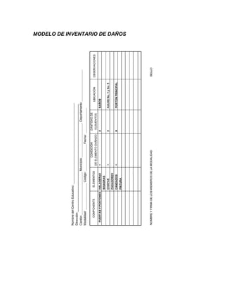 MODELO DE INVENTARIO DE DAÑOS
 