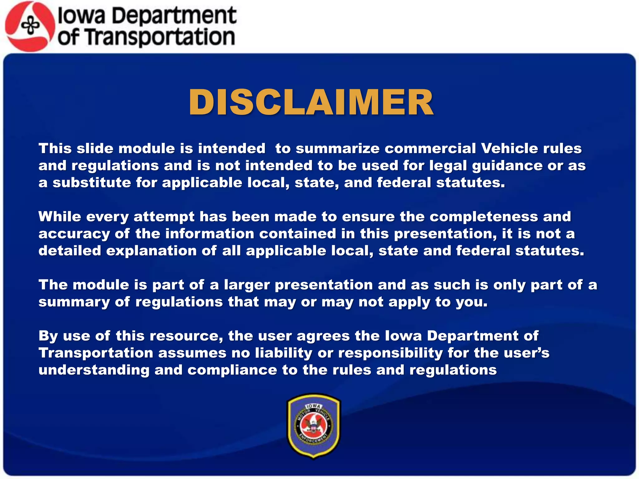 Cargo Securement Rules PPT