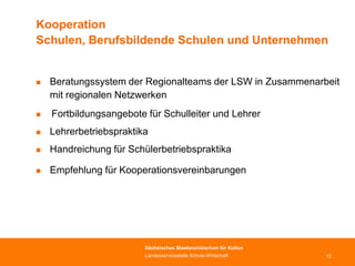 Landesservicestelle Schule-Wirtschaft in Sachsen