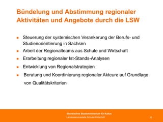 Landesservicestelle Schule-Wirtschaft in Sachsen