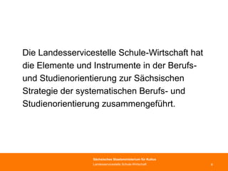 Landesservicestelle Schule-Wirtschaft in Sachsen