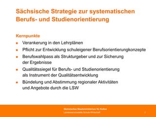 Landesservicestelle Schule-Wirtschaft in Sachsen