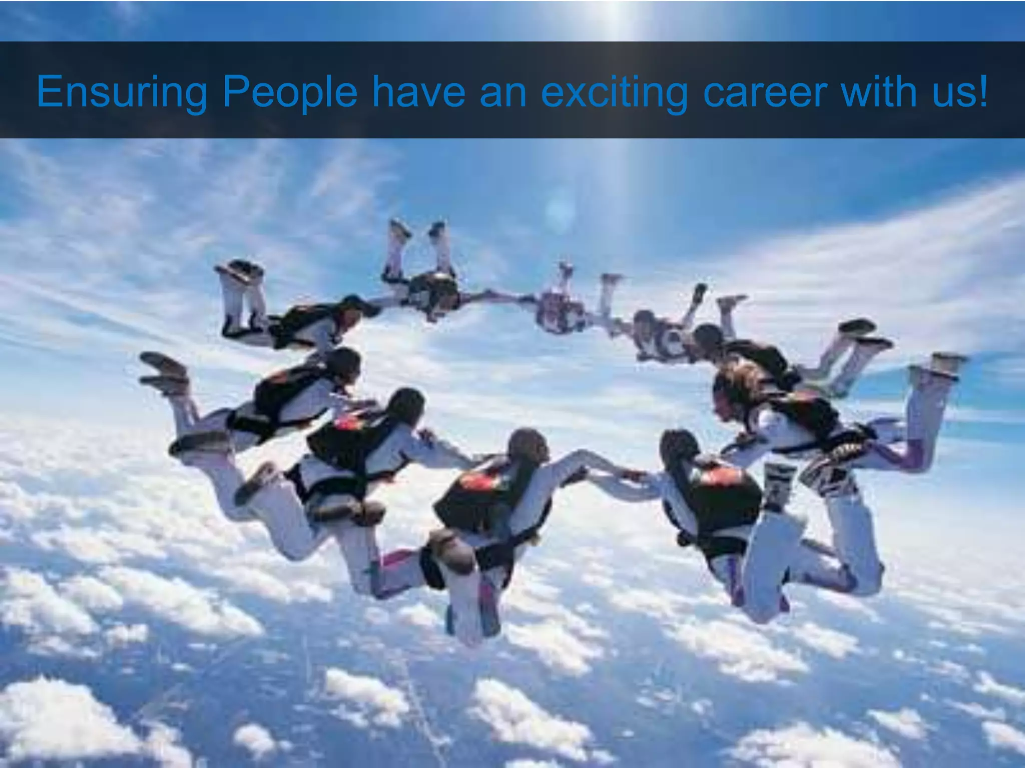 Ensuring People have an exciting career with us!
 