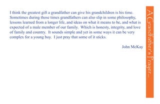 A Grandfather's Prayer