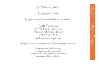 A Grandfather's Prayer