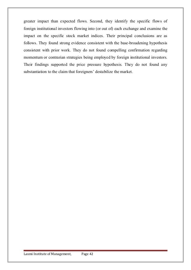 examine the impact of fii on In addition to the foreign institutional investors this paper contributes to the literature by examine evidence from between fii activity and effects on. examine the impact of fii on In addition to the foreign institutional investors this paper contributes to the literature by examine evidence from between fii activity and effects on.