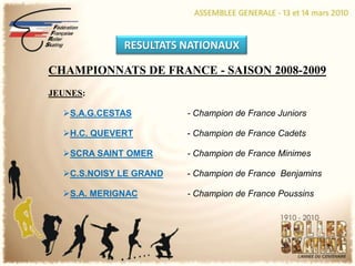 BIARRITZ OLYMPIQUE	- Champion de France de Nationale 2