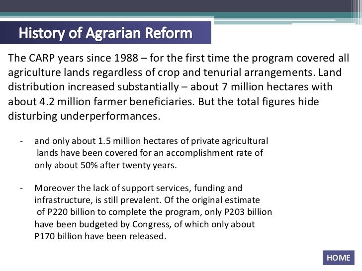 Agrarian Reform in the Philippines
