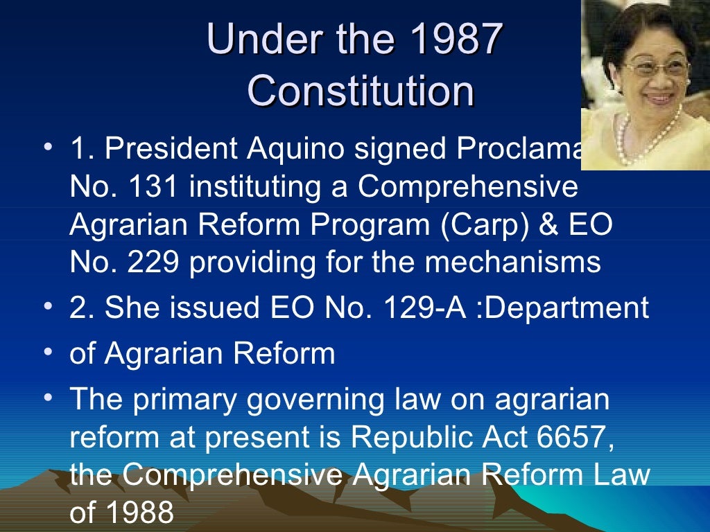 Agrarian reform in the philippines