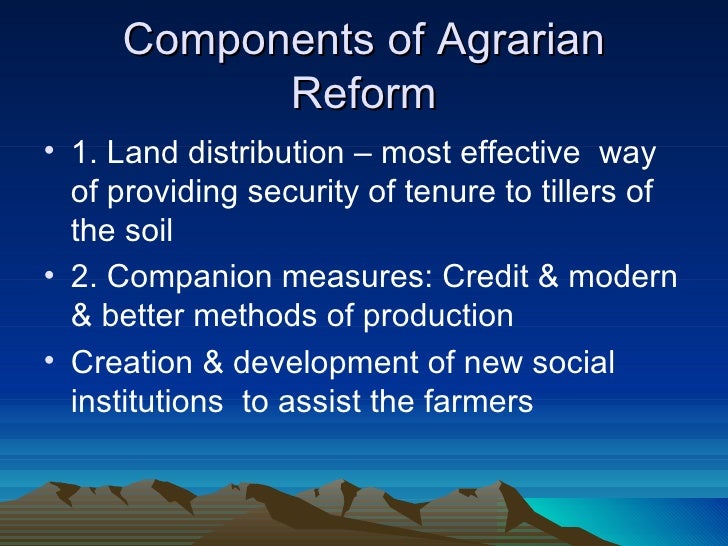 Agrarian reform in the philippines