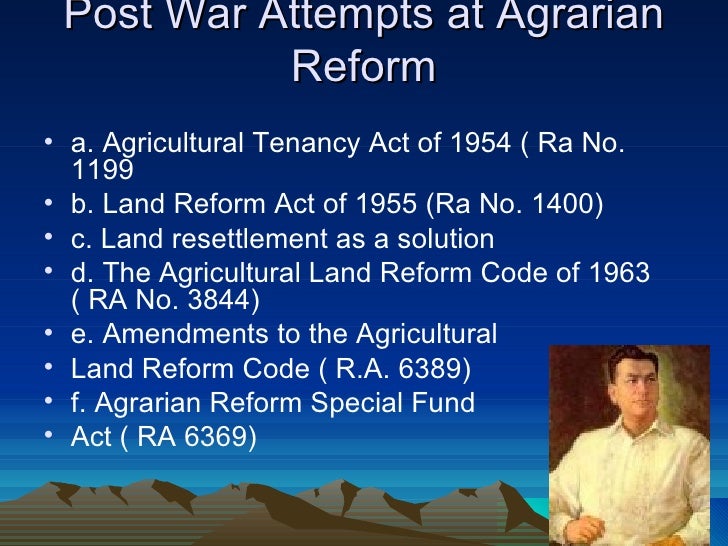 Agrarian reform in the philippines