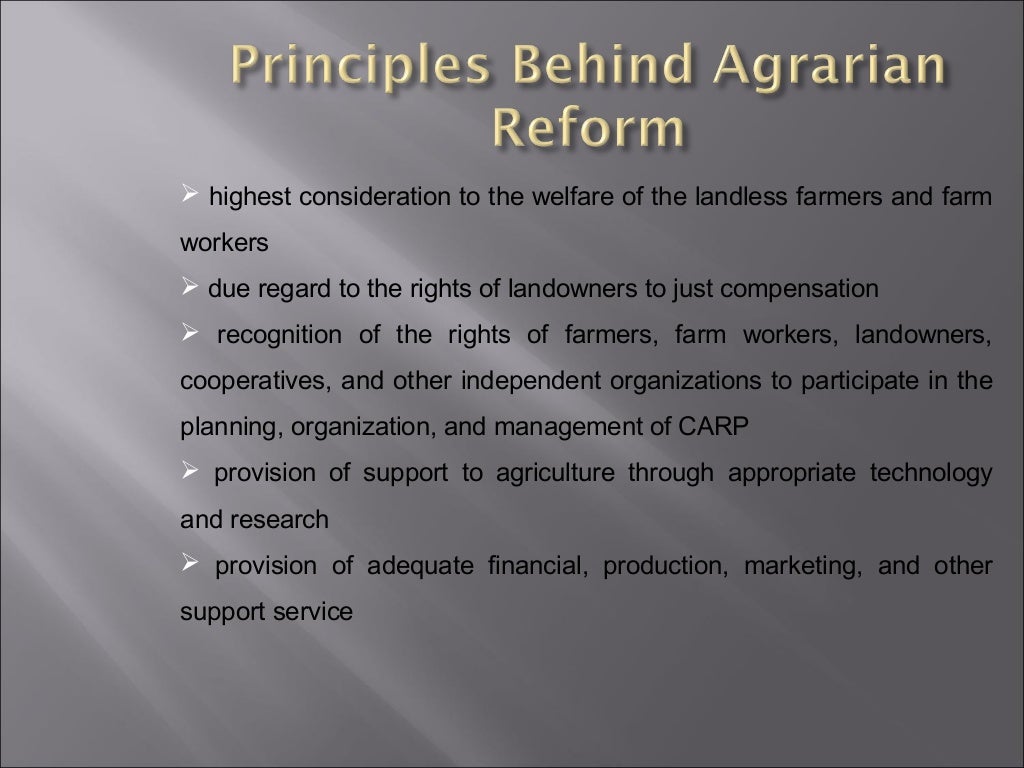 Agrarian Reform