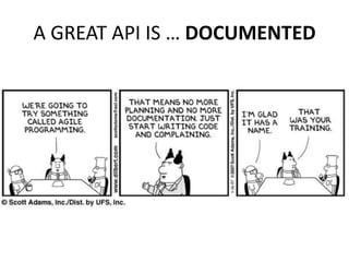 A GREAT API IS … DOCUMENTED
 