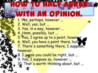 Agree and disagree | PPTX