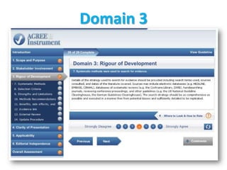 AGREE II Instrument: Assessment of the Quality of Clinical Practice ...