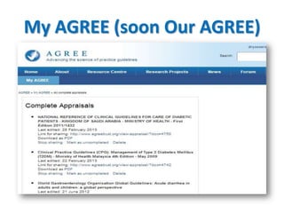 AGREE II Instrument: Assessment of the Quality of Clinical Practice ...