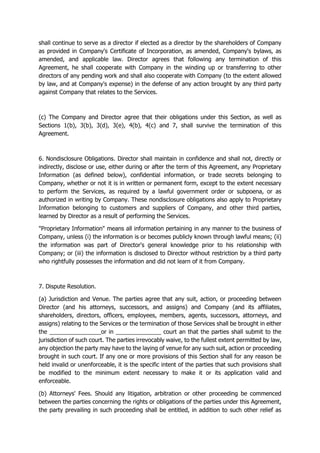 AGREEMENT FOR CHAIRMAN OF BOARD OF DIRECTORS FORMAT | PDF