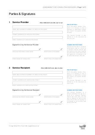 Independent Contractor Agreement Agreement For Consulting Services