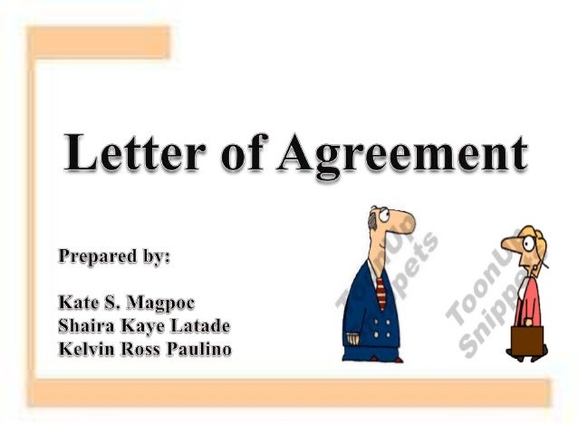 agreement letter letter of agreement between two parties