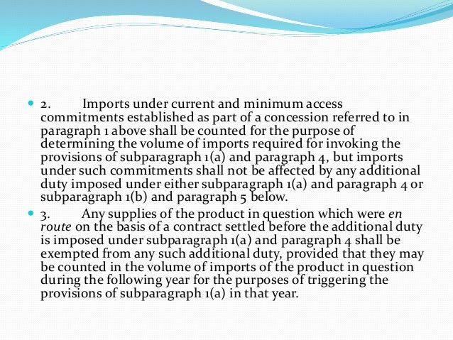 Agreement on agriculture
