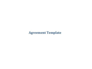 Agreement Templates