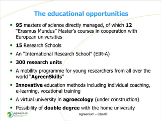 Agreenium - Presentation from the 2013 Annual Meeting between CGIAR and the French Research Institutions