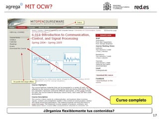 MIT OCW? ¿Organiza flexiblemente tus contenidos?  Curso completo 