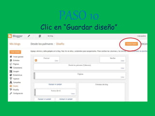 PASO 10
Clic en “Guardar diseño”
 