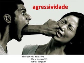 agressividade Feito por: Ana Batista nº5  Marta Janicas nº19  Patrícia Borges nº 