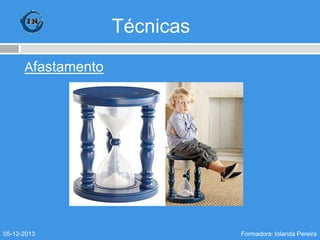 Técnicas
Afastamento

05-12-2013

Formadora: Iolanda Pereira

 