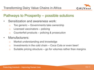 Delivering animal disease prevention services in value chains