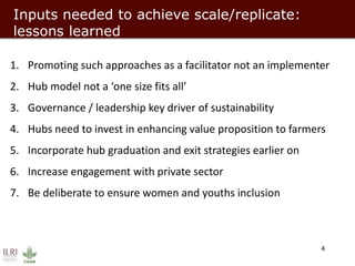 Hub models to transform dairy value chains in East Africa