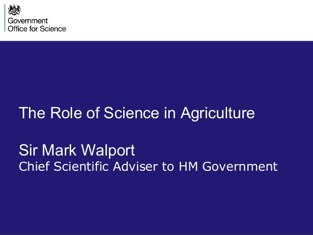The Role Of Science In Agriculture