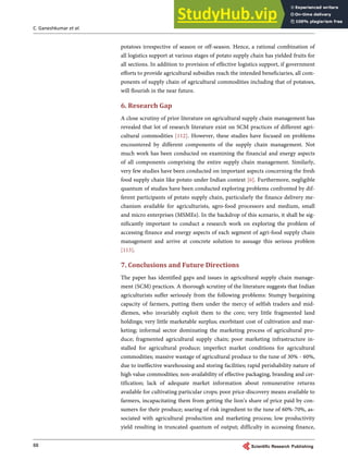 Agri Food Supply Chain Management Literature Review Pdf